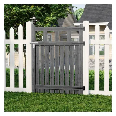 (90cm W x 120cm H) Outdoor Wooden Garden Gate Fence Door, Grey