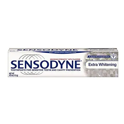 Sensodyne Toothpaste for Sensitive Teeth & Cavity Protection, Extra Whitening oz