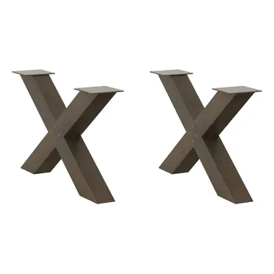 (natural, x (42-43) cm (80 mm)/ pcs) vidaXL Dining Table Legs X-Shaped Desk Legs Kitchen Metal F