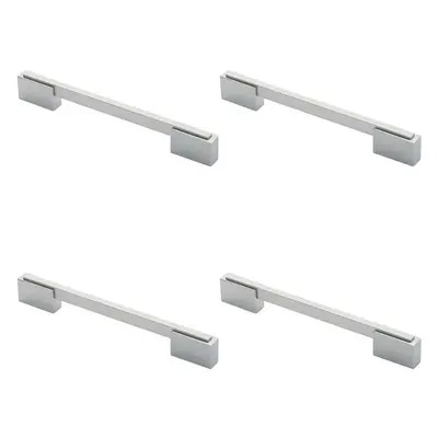 4x Thin Rectangular Bar with Recessed Plinths 160mm Centres Dual Chrome