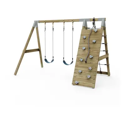 Premium Double Swing with Up and Over Wall - Flex Navy Blue