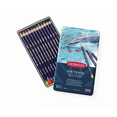 Inktense Permanent Watercolour Pencils Tin Set of 4mm Premium Core Strength WaterSoluble Ideal f