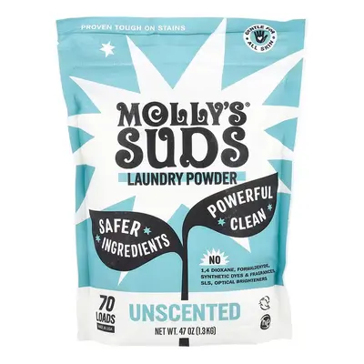 Molly's Suds, Laundry Powder, Ultra Concentrated, Unscented, Loads