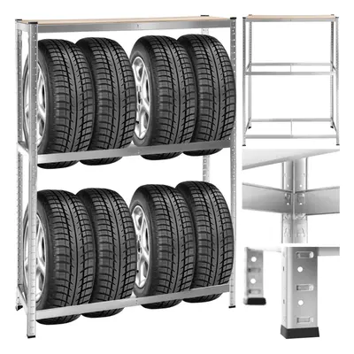 Tyre Rack Heavy Duty Garage Shelving for Tyres Wheel Shelf Metal Workshop