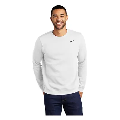 Nike Club Fleece Crew Mens Sweatshirt Crewneck White Medium