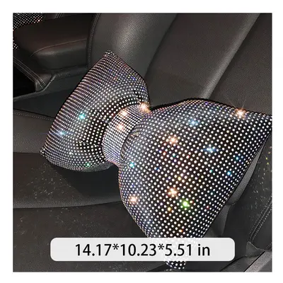 (lumbar pillow 2) Bling Luxury Ladies Car Headrest Cushion Fashion Diamond Lumbar Pillow