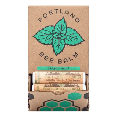 Portland Bee Balm All Natural Handmade Beeswax Based Lip Balm Oregon Mint Count