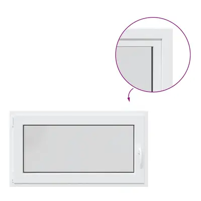 vidaXL Basement Window "RISOR" 110x60 cm Tilt&Turn DIN Left White