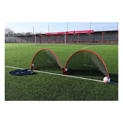 2 PACK - x 110cm Pop Up Football Training Goal / Net - Portable Side Game