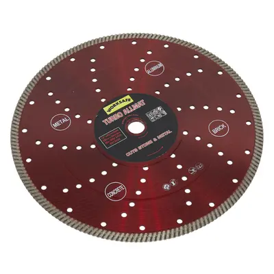 Turbo Allmat Diamond Blade - 300mm Diameter - 20mm Bore - Stone Concrete & Metal