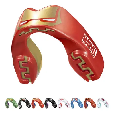 Iron Man Metallic Sports Mouthguard Dual Layer Premium Protection Junior Gum Shield with Case fo