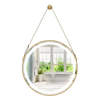 Hanging Wall Bathroom Mirror x CM Circle Wall Mirror w/Light