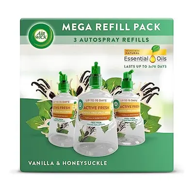 Air Wick Aerosol-Free Automatic Air Freshener Spray |Vanilla & Honey Suckle | Refills | 24x7 Act