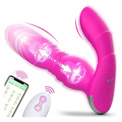 Wearable Massager With App And Remote Control Vibrator With Powerful Thrust Vibrations Pink