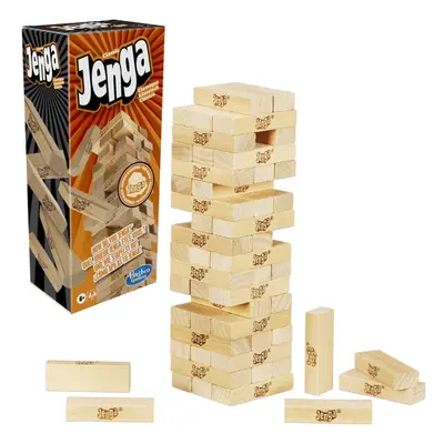 Hasbro Gaming Jenga Classic Game with Genuine Hardwood Blocks Stacking Tower Game for or More Pl