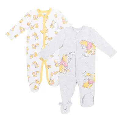 Disney Winnie the Pooh Newborn Baby Boys Pack Snap Sleep N' Plays Winnie The Pooh White Months