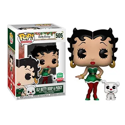 Funko POP! Animation: Betty Boop - Elf Betty Boop & Pudgy #505 - Funkos [2018] Days Of Christmas