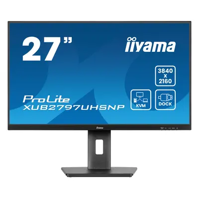 68,5cm/27" (3840x2160) iiyama ProLite XUB2797UHSNP-B1 16:9 4k UHD IPS 4ms 60Hz HDMI DP USB-C KVM