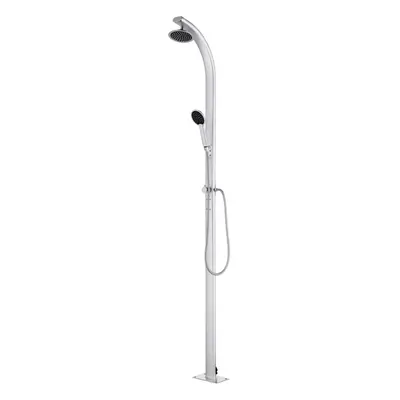 vidaXL Garden Shower Aluminium Outdoor Bath Tool Tower Faucet Stands Outside