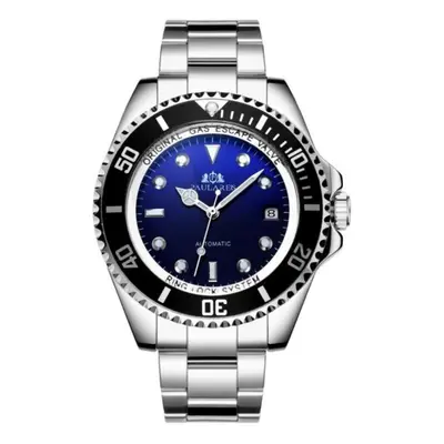 (black,blue) Paulareis Automatic Self Wind Mechanical Stainless Steel Strap Gold Silver Gradient