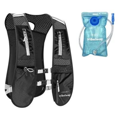 Tribalway Running Vest with 1.5L Water Bladder Lightweight Hydration Backpack for Men Women Brea