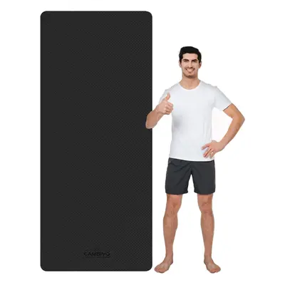 (Black) TPE Exercise Mat, x 81cm, Large Non Slip Mat for Workout, Fitness, Gym, Pilates, Sit-Ups