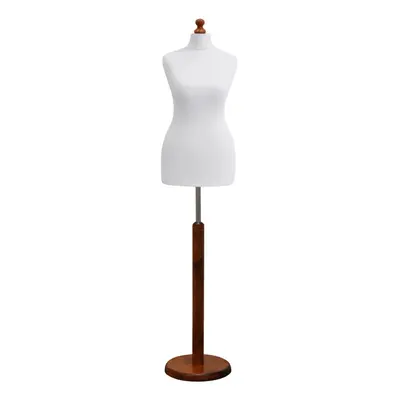 (Female Size 8/10) Female Tailors Dummy White Dressmakers Fashion Students Mannequin Display Bus