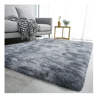 (Grey, 200X290) Shaggy Non Slip Rugs Living Room Area Carpet Mat