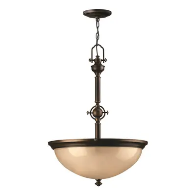 3 Bulb Ceiling Pendant Light Fitting Olde Bronze LED E27 60W Bulb