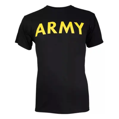 Army Black T-Shirt Yellow Imprint - Small