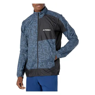 adidas Men's Terrex Trail Running Wind Jacket Wonder Steel/Black Med