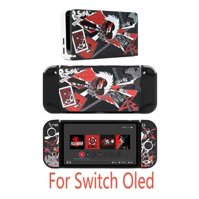 (Switch Oled and Dock) Hard Crystal Console Shell TV Dock Stand Protective Case Bag For Nintendo