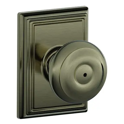 SCHLAGE F40GEO620ADD Addison Collection Georgian Privacy Knob Antique Pewter