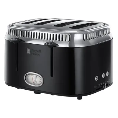 Russell Hobbs Slice Toaster (Stainless steel with retro accents,Fast toasting, Countdown gauge, 