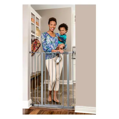 Easy Step Extra Tall Walk Thru Baby Gate, Bonus Kit, Includes 4-Inch Extension Kit, Pressure Mou