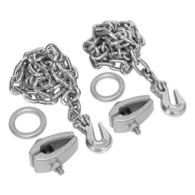 2 PACK 2m Pull Ram Chain Kit - Hook & Heavy Duty Pull Clamp - For ys06657