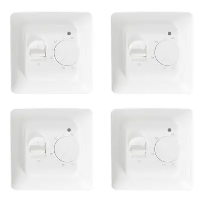 (4pcs thermostat) 2/3/4pcs Wall Thermostats For Electric Underfloor Heating Manual Room Thermost