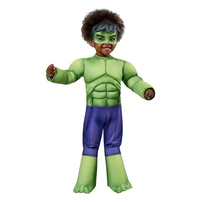 Rubies Official Marvel Spidey and His Amazing Friends Hulk Deluxe Toddler Costume, Kids Superher