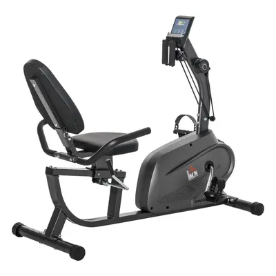 HOMCOM Exercise Training Stationary Cycling Bike w/ LCD Monitor & Pad Holder