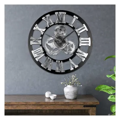 50CM EXTRA LARGE ROMAN NUMERALS SKELETON WALL CLOCK BIG GIANT