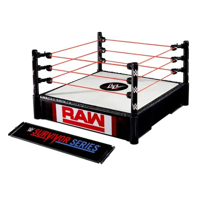 WWE RAW/Survivor Series Superstar Ring, 14-inches Across with Ring Ropes, Swappable Ring Skirts 