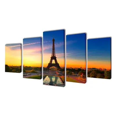 Canvas Wall Print Set Eiffel Tower x cm