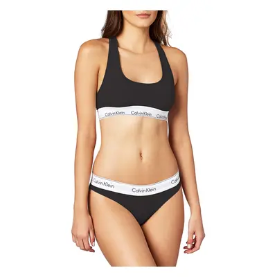 Calvin Klein Womens Modern Cotton Bralette and Bikini Set Black