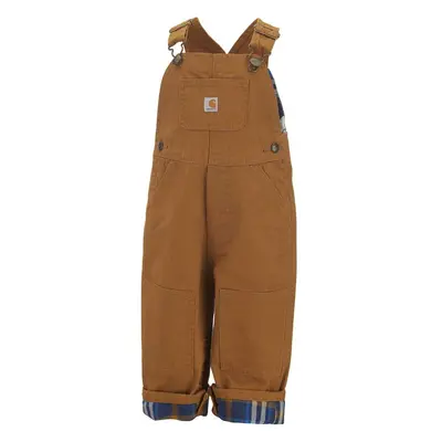 Carhartt Little Boys' Washed Canvas Flannel Lined Bib Overall Carhart