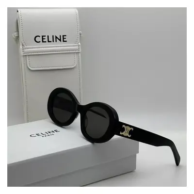 Celine Triomphe CL40194U Oval Women's Sunglasses/Black Size: 52-22-145mm