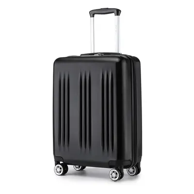 (Black, inch) 20/24/28 Inch Expandable ABS+PC Suitcase With TSA Lock