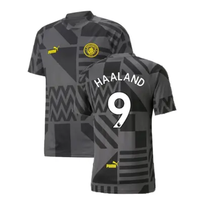 (M) Man City Pre-Match Jersey (Black) (HAALAND 9)