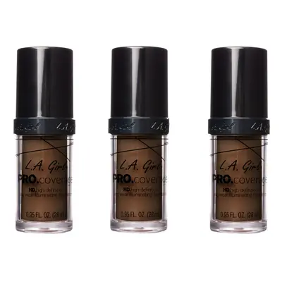 L.A. Girl Pro Coverage HD Illuminating Liquid Foundation Dark Chocolate 28ml x3