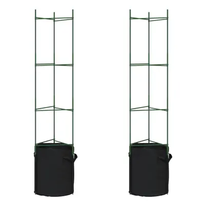 (with bag, cm/ pcs) vidaXL Tomato Cages Garden Climbing Plant Support Tomato Support Steel and P