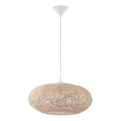 Pendant Ceiling Light Colour White Shade Beige Paper Threads Bulb E27 1x60W